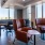 a room with chairs and tables