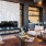 a living room with a fireplace
